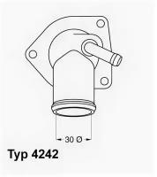 Термостат (в корпусе) OPEL: ASTRA F 98-02, ASTRA G 98-05, COMBO Tour 01-, CORSA C 00-, MERIVA 03-, VECTRA B 95-02, VECTRA C 02-, VECTRA C GTS 02-, ZA, 424292D WAHLER 4242.92D