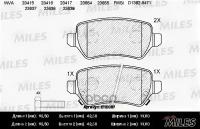 Колодки Тормозные Задние (Без Датчика + Болты) (Смесь Semi-Metallic) (Opel Astra G, H) (Trw Gdb1515) E110057 Miles арт. E110057