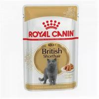 Royal Canin British Shorthair Adult паучи для взрослых британских короткошерстных кошек в соусе - 85 г*24 шт