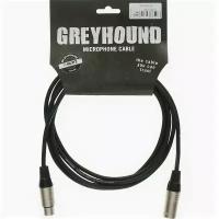 Klotz GRG1FM01.5 GREYHOUND микрофонный кабель XLRI(F)/XLR(M), 1,5 м, черный, разъемы Klotz