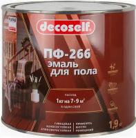 Декоселф эмаль ПФ-266 для деревянных полов желто-коричневая (1,9кг) / DECOSELF эмаль ПФ-266 для деревянного пола желто-коричневая (1,9кг)