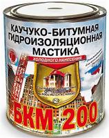 Мастика Каучуко-Битумная Рогнеда БКМ-200 2кг Гидроизоляционная, Холодного Нанесения, Черная