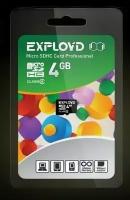 Карта памяти Exployd MicroSDHC 4GB Class4