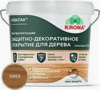 Лак защитно-декоративный для дерева Аквалак "KRONA" орех 0,9 л