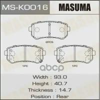 Колодки Hyundai Accent 05-10 Masuma арт. MSK0016