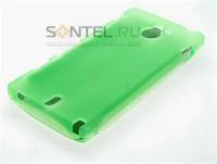 Силиконовый чехол для Sony Xperia Sola зеленый в тех.уп