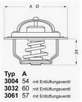 Термостат (с прокладкой) FORD: ESCORT, FIESTA 1.0-1.3 89-, 300492D1 WAHLER 3004.92D1