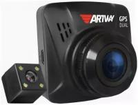 Artway Видеорегистратор Artway AV-398 GPS Dual Compact черный 12Mpix 1080x1920 1080p 170гр. GPS