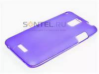 Силиконовый чехол для HTC J (z321e) фиолетовый в тех.уп