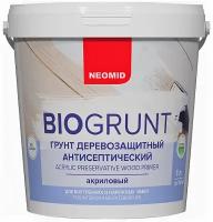 Грунт Антисептический Neomid Biogrund 1л Универсальный, Деревозащитный, Акриловый для Деревянных Поверхностей / Неомид Био Грунт