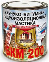 Мастика Каучуко-Битумная Рогнеда БКМ-200 20кг Гидроизоляционная, Холодного Нанесения, Черная