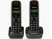 Радиотелефон Panasonic KX-TG1612RUH черно-серый (2 радиотрубки в комплекте)