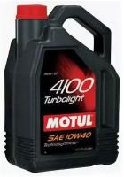 Полусинтетическое моторное масло Motul 4100 Turbolight 10W40, 4 л