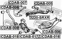 сайлентблок подвески, CDAB009 FEBEST CDAB-009