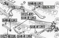 Тяга задняя поперечная 0825B13R, 0825B13R FEBEST 0825-B13R