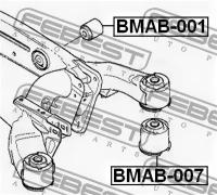 Сайлентблок BMW X5 all 00, BMAB007 FEBEST BMAB-007