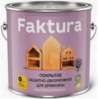 Защитный Состав для Древесины Faktura 2.5л Орегон с Ионами Серебра и Льняным Масло для Внутренних и Наружных Работ / Фактура