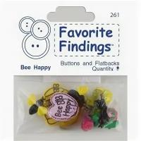 Пуговицы BLUMENTHAL LANSING "Favorite Findings", Будь счастлив, микс цветов, 9 шт
