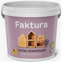 Состав Тонирующий Faktura 0.9л Махагон Универсальный для Древесины с Защитой от Биопоражений