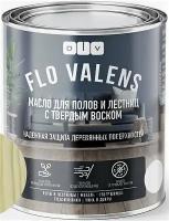 Масло с Твердым Воском для Полов и Лестниц DIV Flo Valens 0.9л Орегон BL-0031, Шелковисто-Матовое, для Всех Видов Древесины