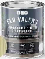 Масло с Твердым Воском для Полов и Лестниц DIV Flo Valens 0.225л Антрацит BL-0043, Шелковисто-Матовое, для Всех Видов Древесины