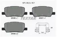 Textar 2649601 Комплект тормозных колодок задн (с аксессуарами), TESLA MODEL S, MODEL X Electric 09.12-