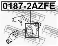 Ролик натяжной, 01872AZFE FEBEST 0187-2AZFE