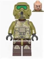 Минифигурка Lego Star Wars Clone Scout Trooper, 41st Elite Corps (Phase 2) - Kashyyyk Camouflage, Scowl sw0518 New