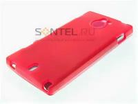 Силиконовый чехол для Sony Xperia Sola красный в тех.уп