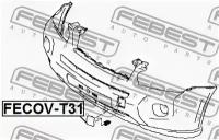 Заглушка бампера, FECOVT31 FEBEST FECOV-T31