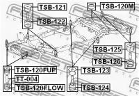 Подушка подрамника TSB126, TSB126 FEBEST TSB-126