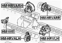 Подушка двиг.перед.лев.AT Honda HR-V GH1/GH2/GH3/, HMHRVALH FEBEST HM-HRVALH