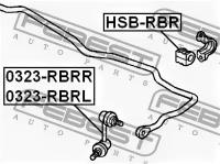 стойка стабилизатора подвески, 0323RBRL FEBEST 0323-RBRL