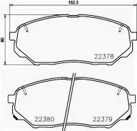 Колодки тормозные дисковые, передние, Kia SORENTO III (UM) NP6098 1шт