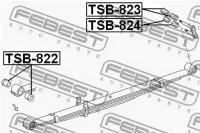 Втулка задней рессоры, TSB824 FEBEST TSB-824