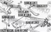 С/блок задней поперечной тяги, SABB12R4 FEBEST SAB-B12R4