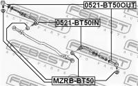 наконечник рулевой, 0521BT50OUT FEBEST 0521-BT50OUT