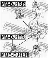 сайлентблок опоры двс, MMBDJ1LH FEBEST MMB-DJ1LH