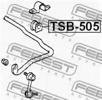 Втулка переднего стабилизатора, TSB505 FEBEST TSB-505