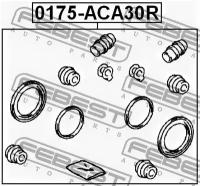 Р/к-т суппорта торм. Re Toyota RAV4 ACA3#/GSA3 05-, 0175ACA30R FEBEST 0175-ACA30R