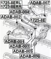 Сайленблок задней цапфы (AUDI A6 Avant (4F5) 2005-, ADAB006 FEBEST ADAB-006