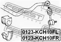 Тяга стабилизатора передняя левая (TOYOTA GRANVIA / GRAND HIACE KCH10 / VCH10 / KCH16 / VCH16), 0123KCH10FL FEBEST 0123-KCH10FL