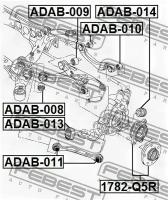сайлентблок подвески, ADAB011 FEBEST ADAB-011