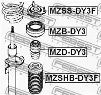 Подшипник опоры переднего амортизатора (MAZDA 2 DE 2007-) FEBEST, MZBDY3 FEBEST MZB-DY3