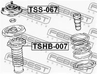 Опора переднего амортизатора верхняя, TSS067 FEBEST TSS-067