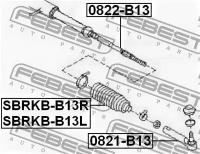 Пыльник рулевой рейки, SBRKBB13L FEBEST SBRKB-B13L