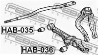 Сайленблок передн.нижн.рычага Honda Odyssey/Shutt, HAB035 FEBEST HAB-035