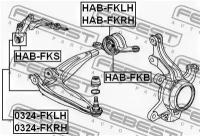 С/блок переднего рычага передний, HABFKS FEBEST HAB-FKS