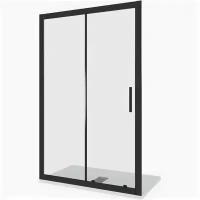 Душевая дверь Good Door Cofe WTW 130-C-B раздвижная, профиль черный, стекло прозрачное 5 мм