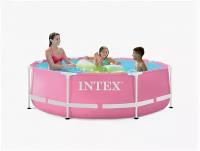 Бассейн Intex Pink Metal Frame 244х76см (28290NP)